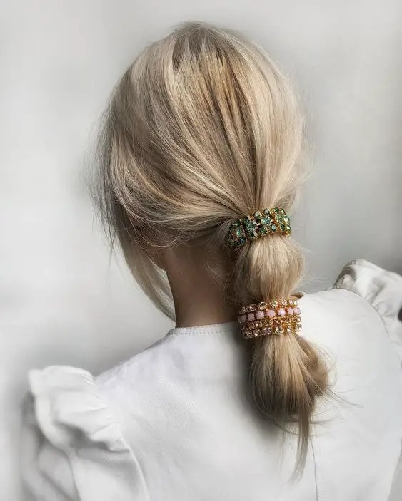 Beaded Ponytail Wraps