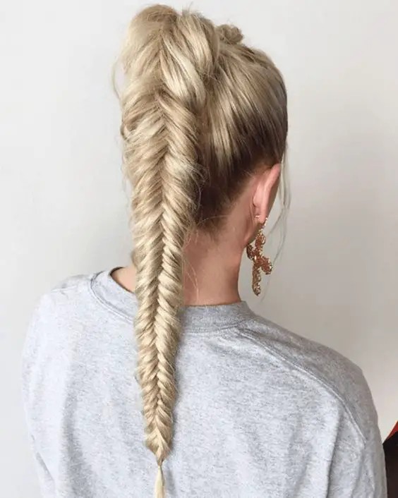 Fishtail Braid Ponytail