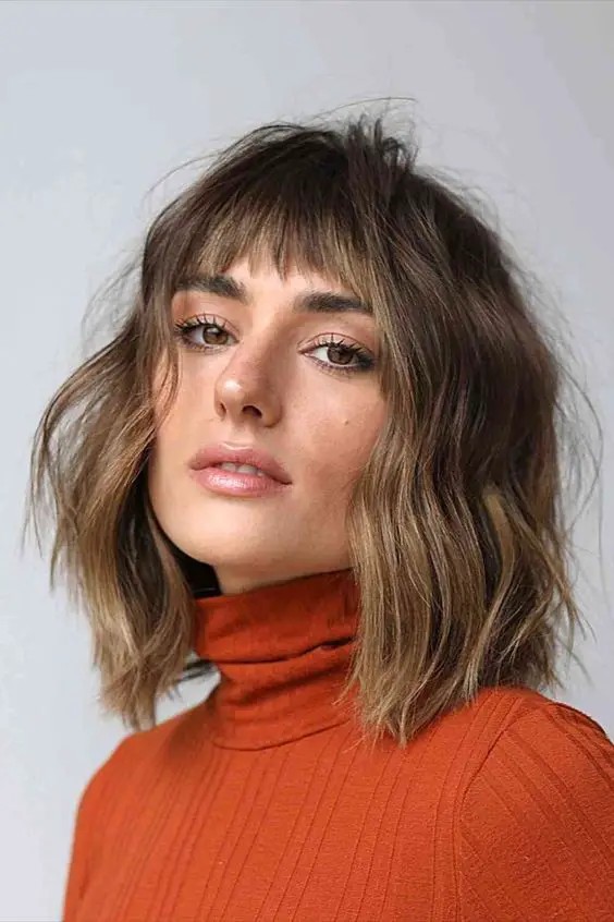 Layered Bangs with Lob