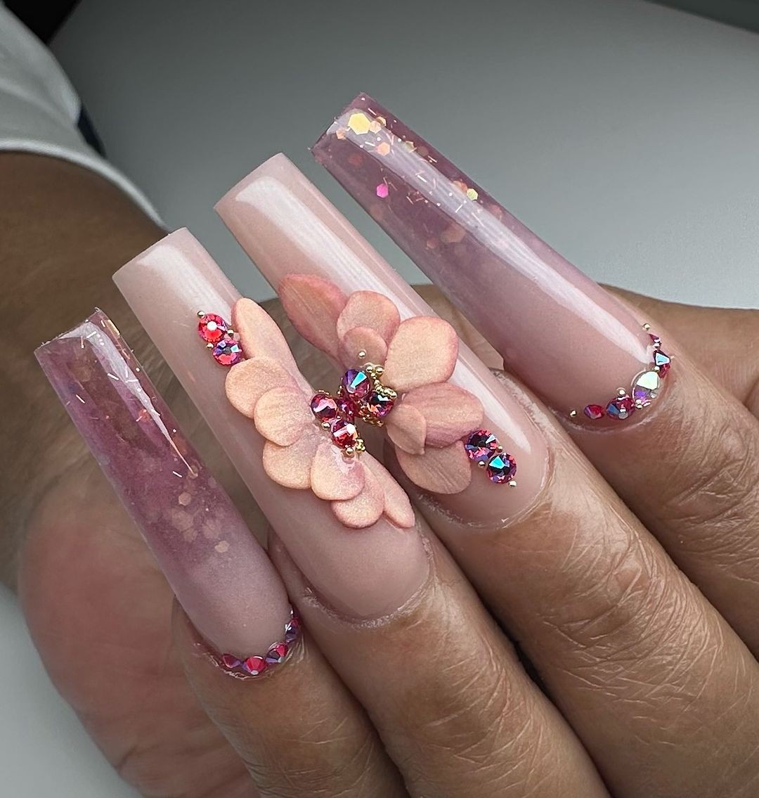 Floral Fantasy with Crystal Sparkles