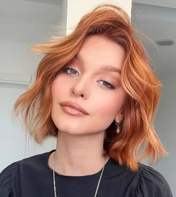 French Bob with Side-Swept Bangs