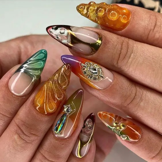 Crystal-inspired Nails: