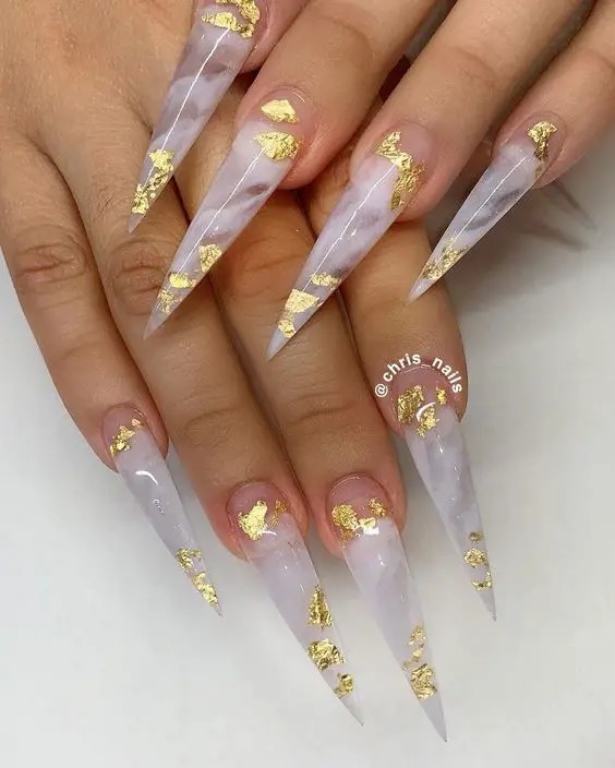 Long Stiletto Nails for a Fierce Vibe