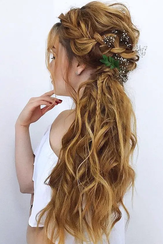 Messy Bohemian Half-Up