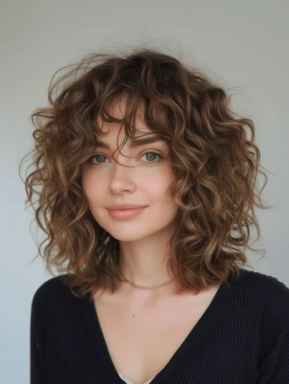 Tousled Bob for Curly Hair