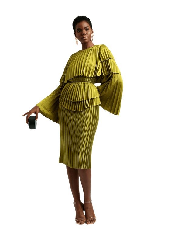 Pleated Perfection: The Olive Ensemble