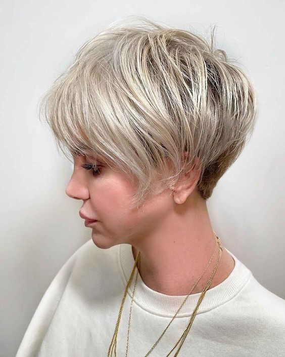 Pixie Cut with Side-Swept Bangs