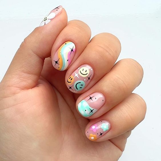 Whimsical Space: A Celestial Touch to Nail Art