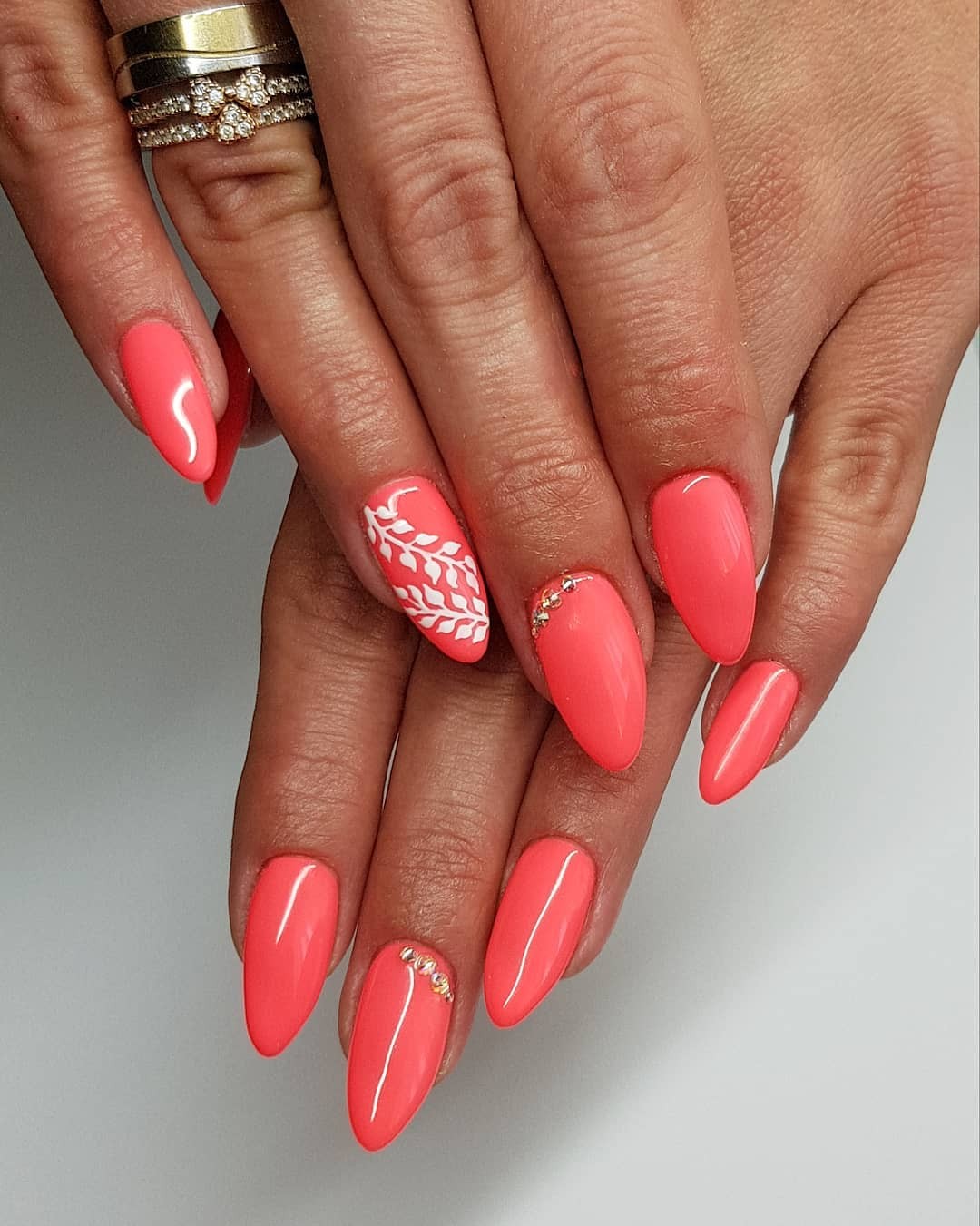 Coral Elegance with Artistic Detail