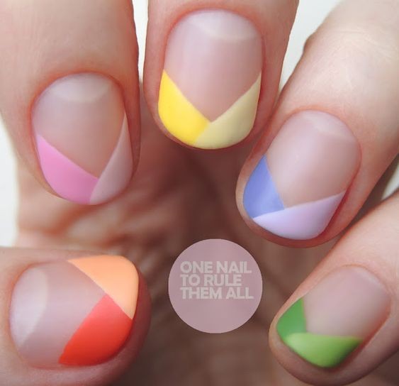 Colorful French Tips: