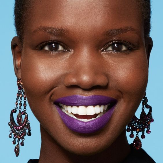 Bold Purple Lipstick