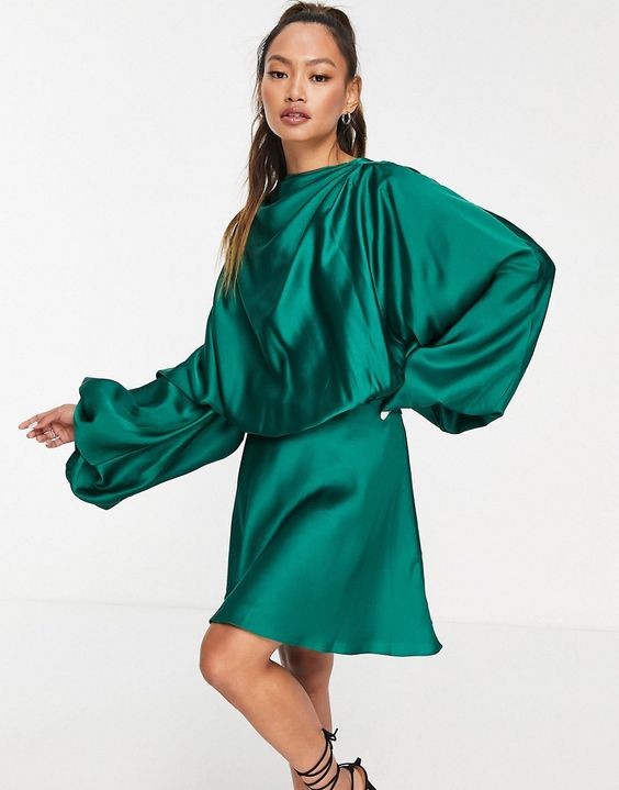 Satin Shift Dress