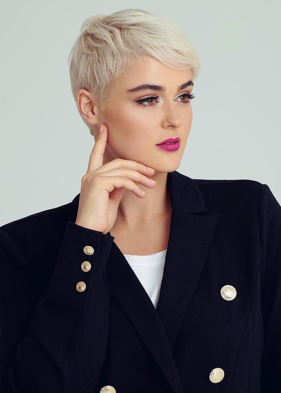 The Platinum Pixie Cut