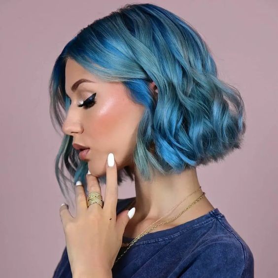 The Wavy Blue Bob