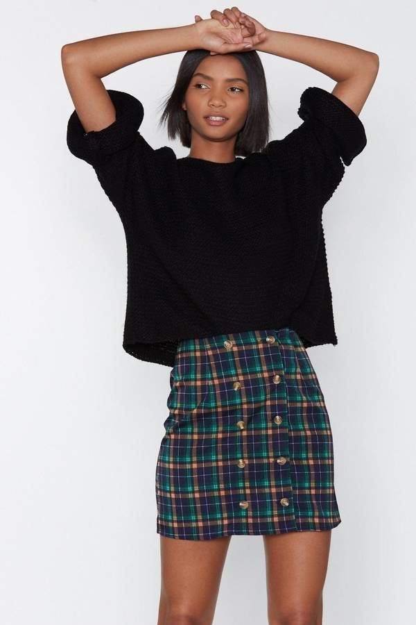 Plaid Skirt: