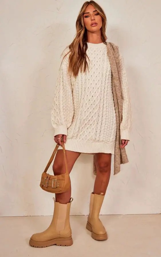 Chunky Knit Sweater Dress