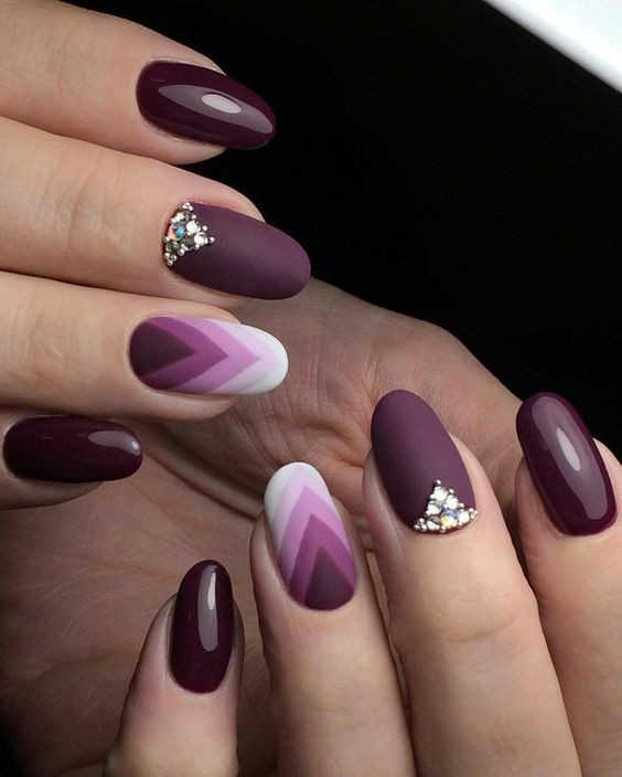 Eggplant Purple Nails: