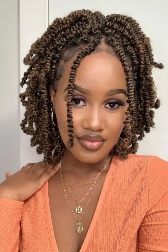 Short Kinky Twist Braids