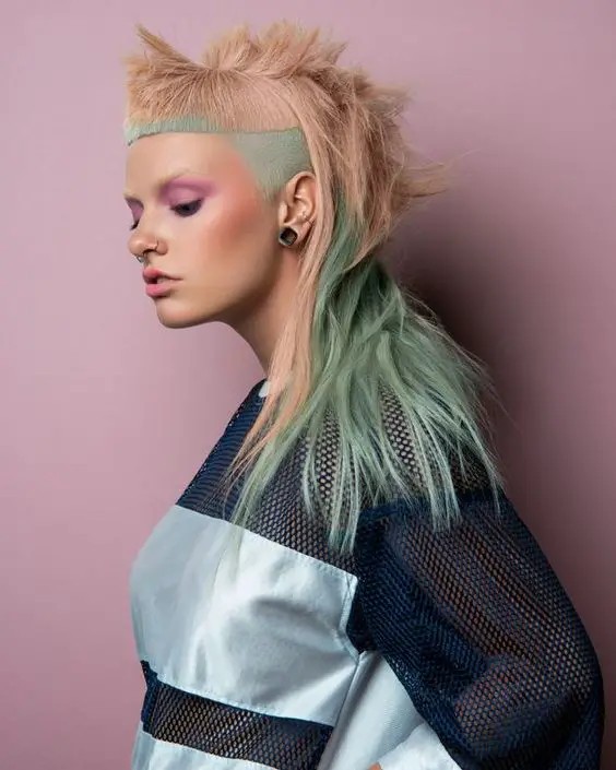 The Futuristic Flow: Long Strands Meet Modern Undercut