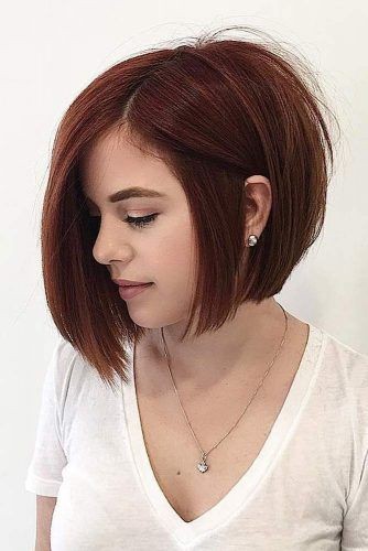 Angular Bangs with Angled Bob: