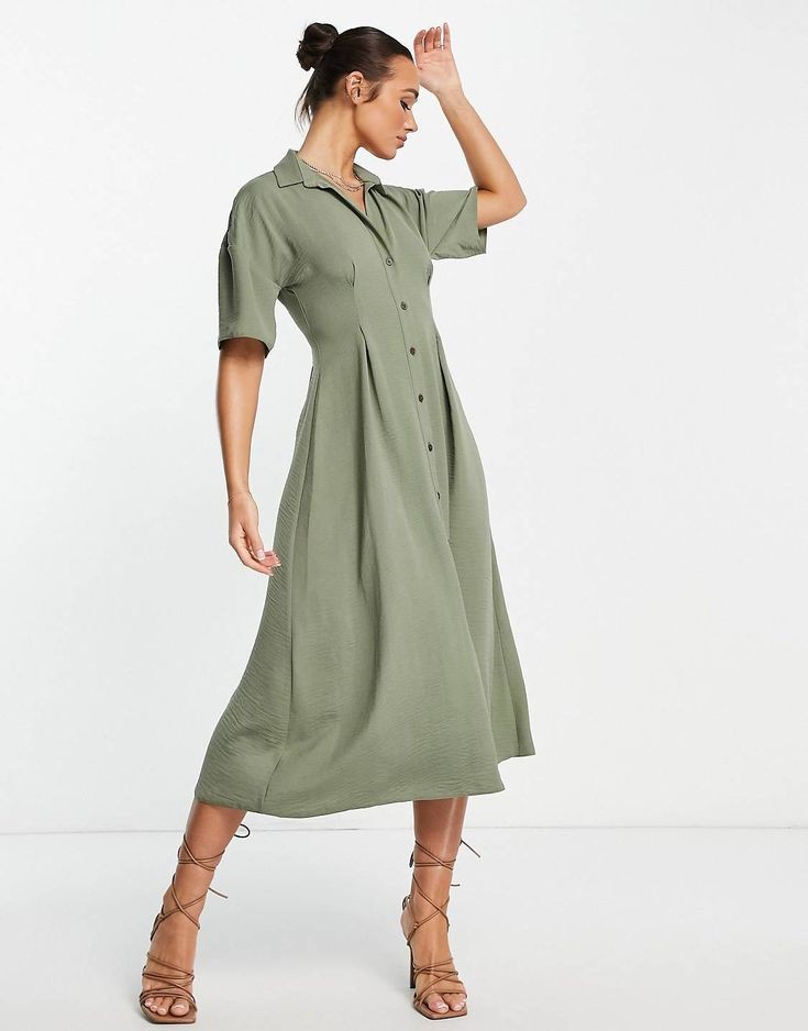 Button-Up Shirt Midi Dress