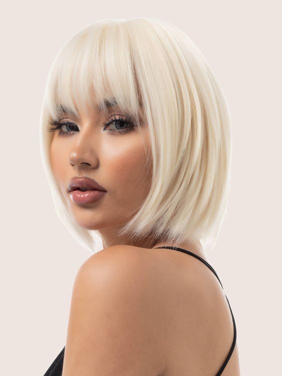 Textured Bob with Bangs