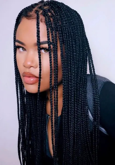 Classic Knotless Box Braids: