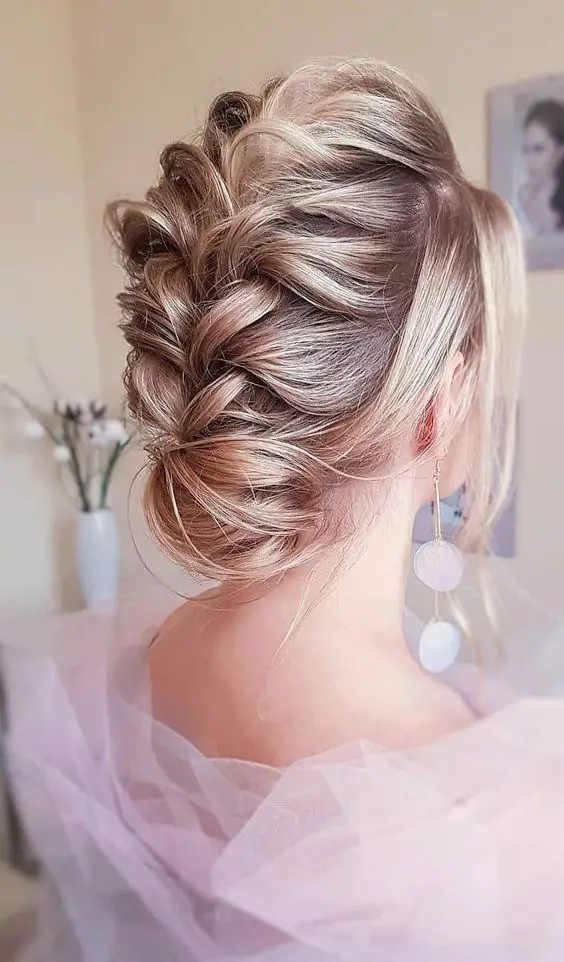 French Braid Bun: