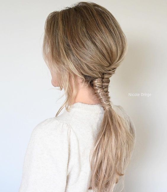 Low Braided Ponytail