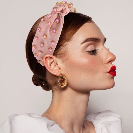 Retro Glam: The Embellished Headband Bun