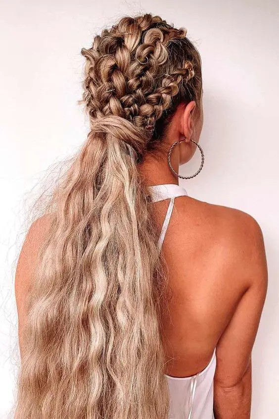 Dutch Braid Ponytail