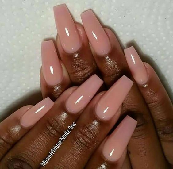 Nude Coffin Nails