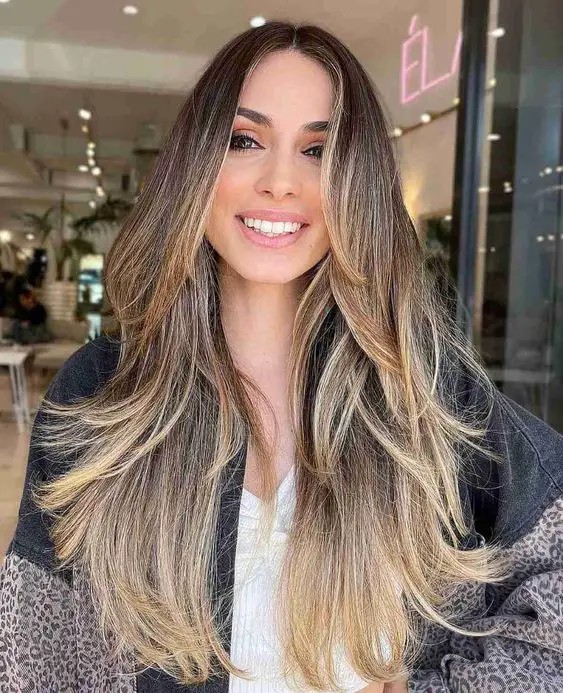 Long Hair with Tapered Layers