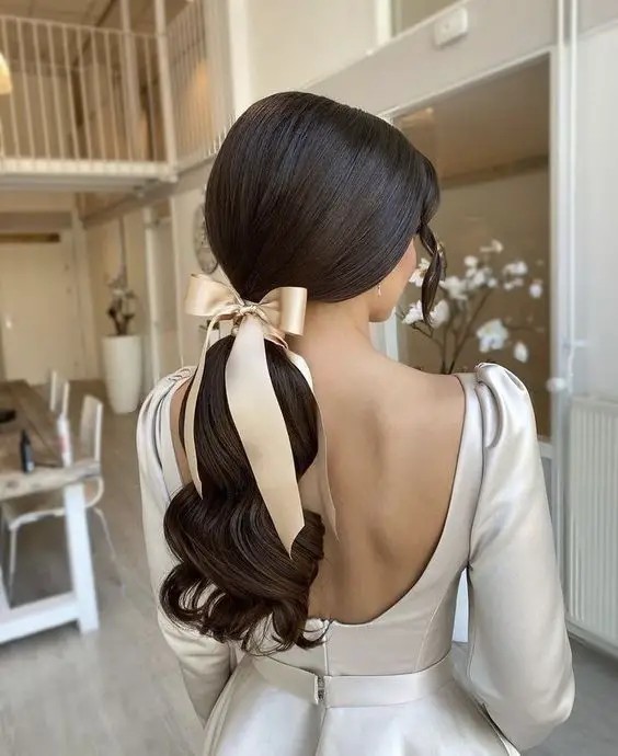 The Satin Bow Ponytail