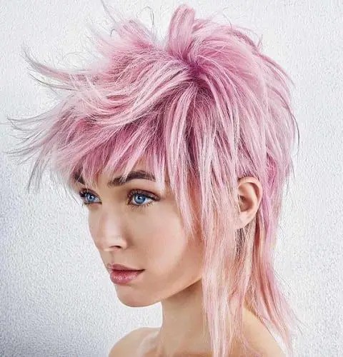 Pink Perfection: The Wolf Cut That’s Cute and Edgy