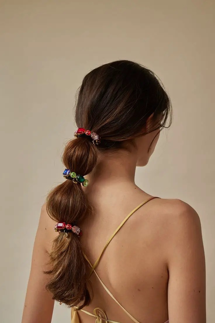 Ponytail with Jewel Accents