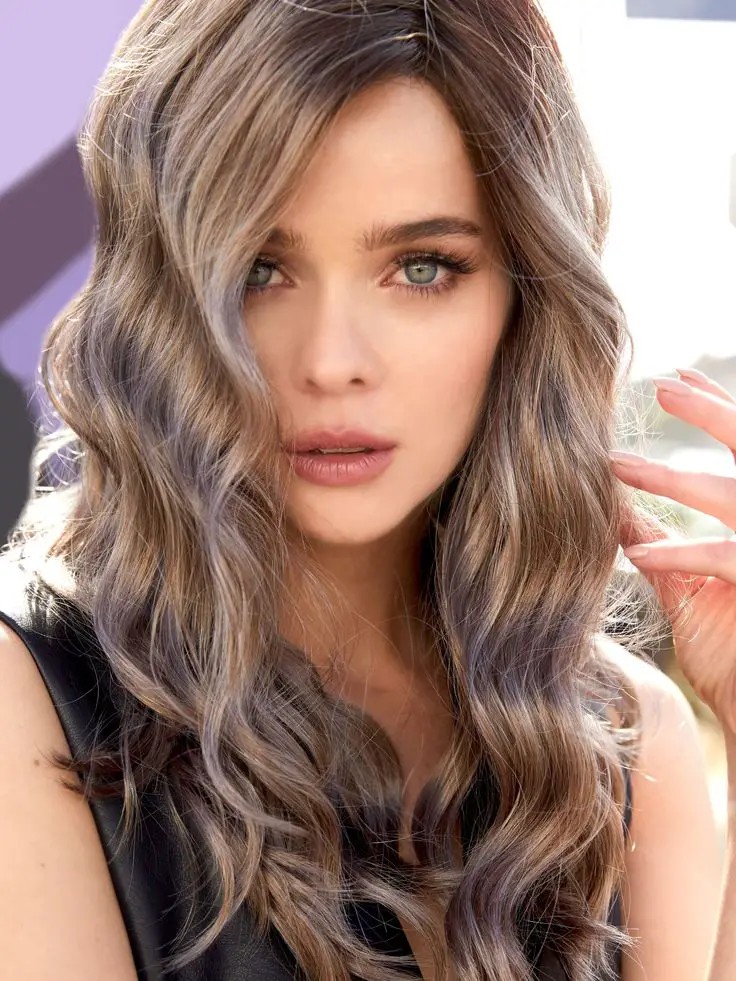 Side-Swept Bangs with Beach Waves