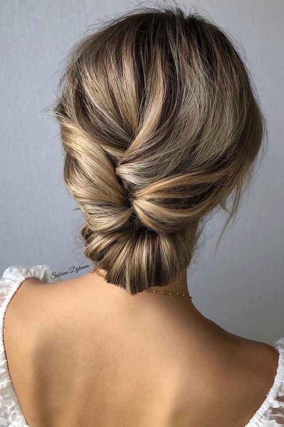 Idea 15: Messy Shoulder Length Updo