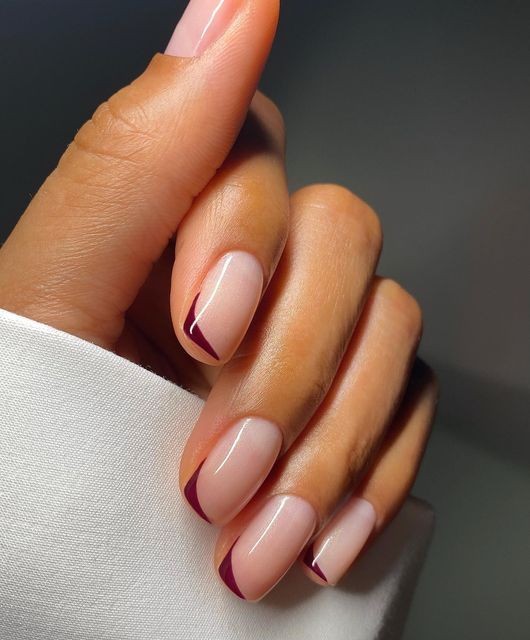 Single Color French Manicure