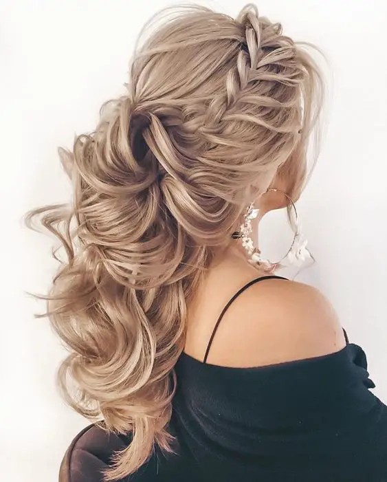 Braided Crown with Curls