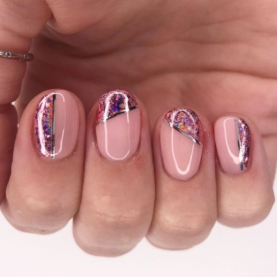 Pink with Silver Foil Accents