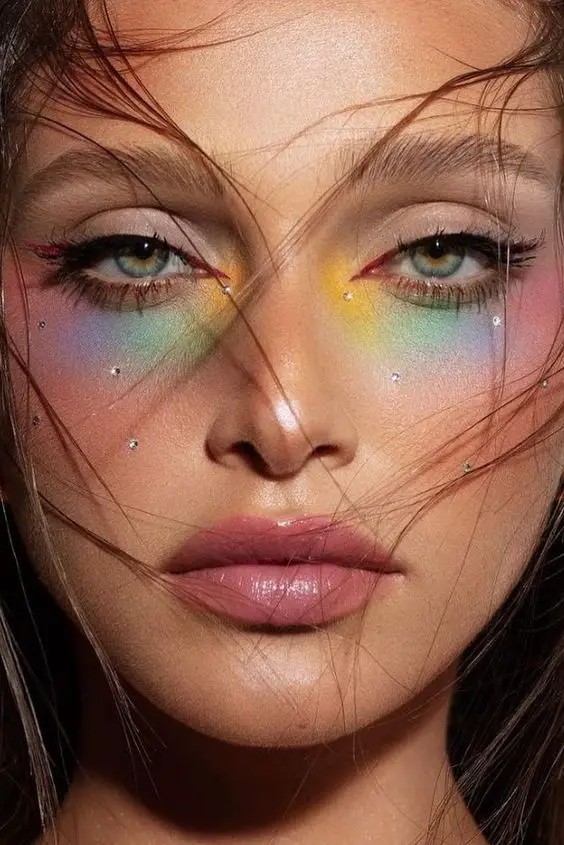 Vivid Rainbow Eye Look