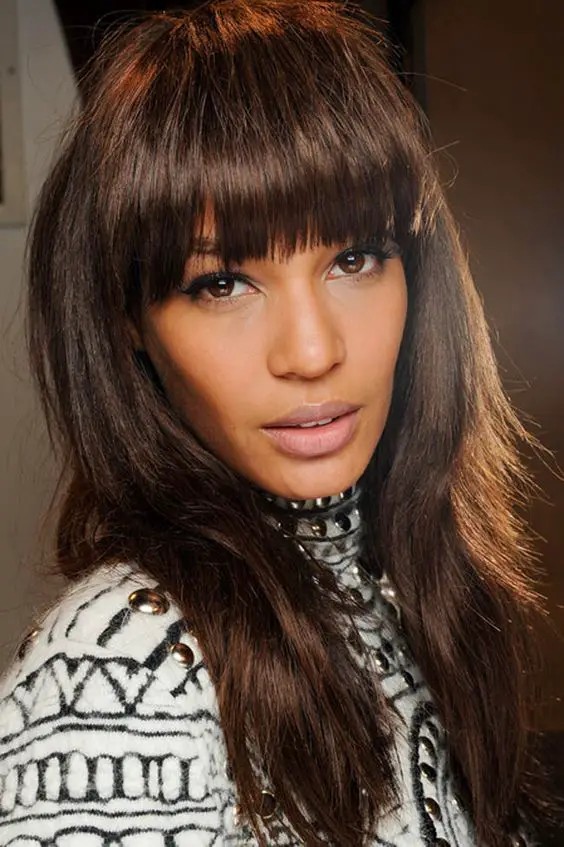 Bangs and Brunette: A Classic Combination with a Modern Twist