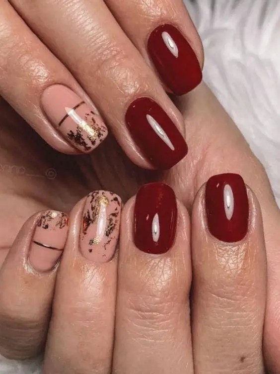 Red and Gold Foil Accents