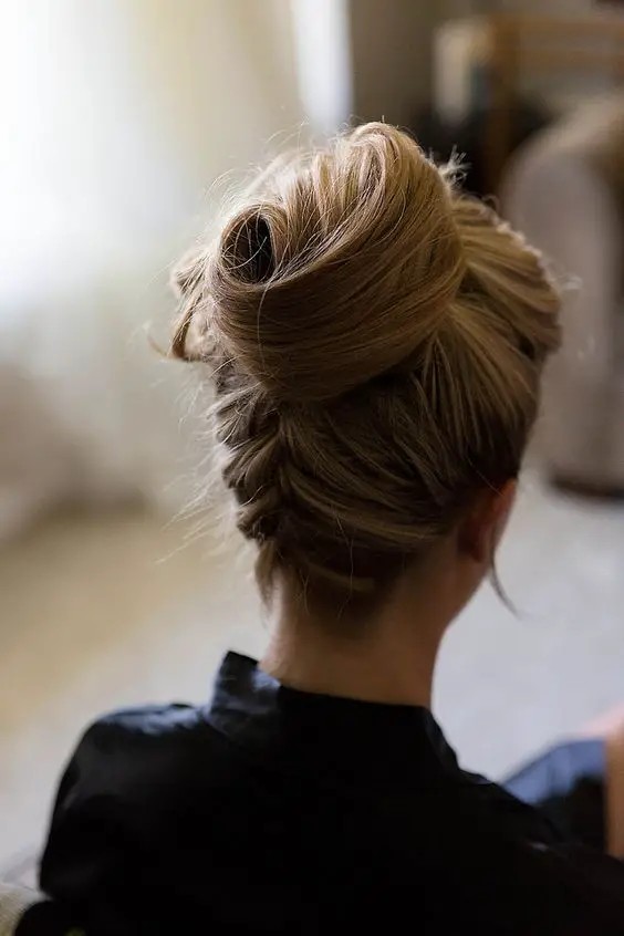 Upside Down Braid Bun