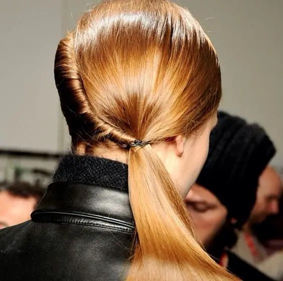 Side-Swept Chin-Length Ponytail