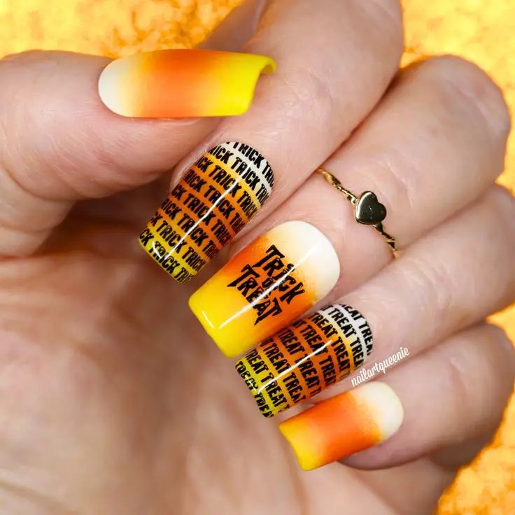 Candy Corn Nails: