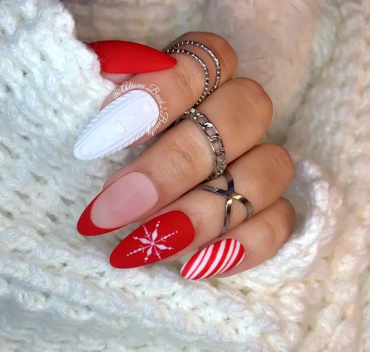 Red and White Nail Designs: Classic Combo