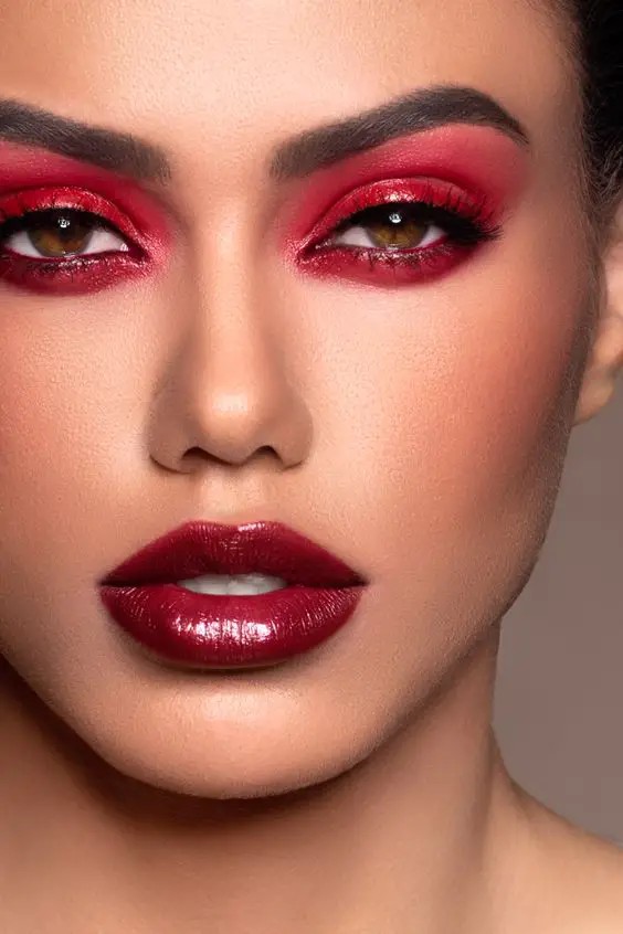 Metallic Red Eyeshadow