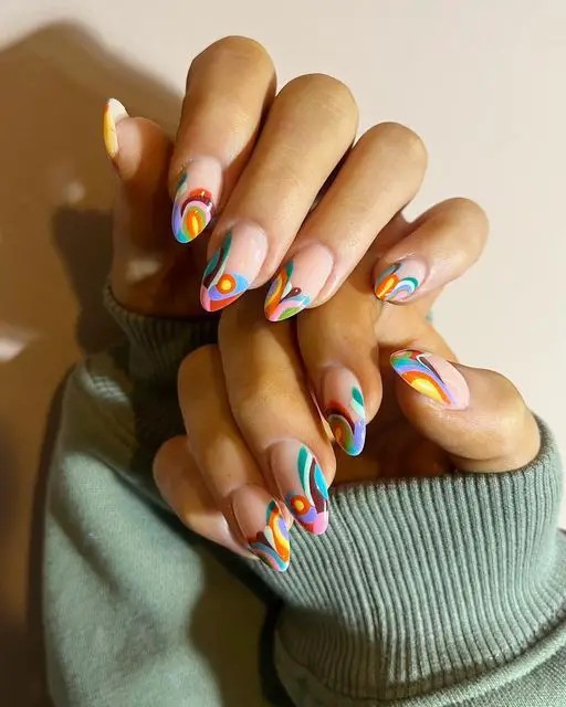 Retro Swirls: Playful Pastel Twists